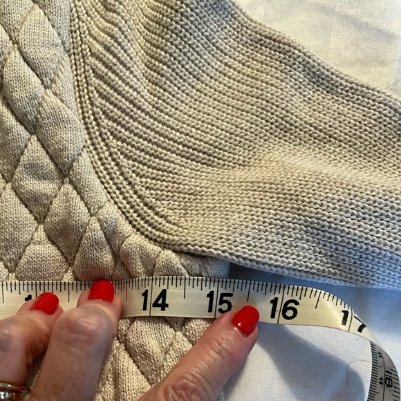 Charter Club Oatmeal Cable Knit Zip Cardigan Sweater - Size S / Petite PP - Picture 5 of 6